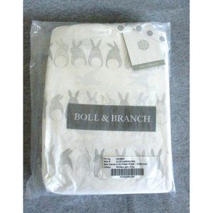COPY - Boll & BRANCH Baby Organic White Grey Cottontail Bunnies Fitted Crib She…